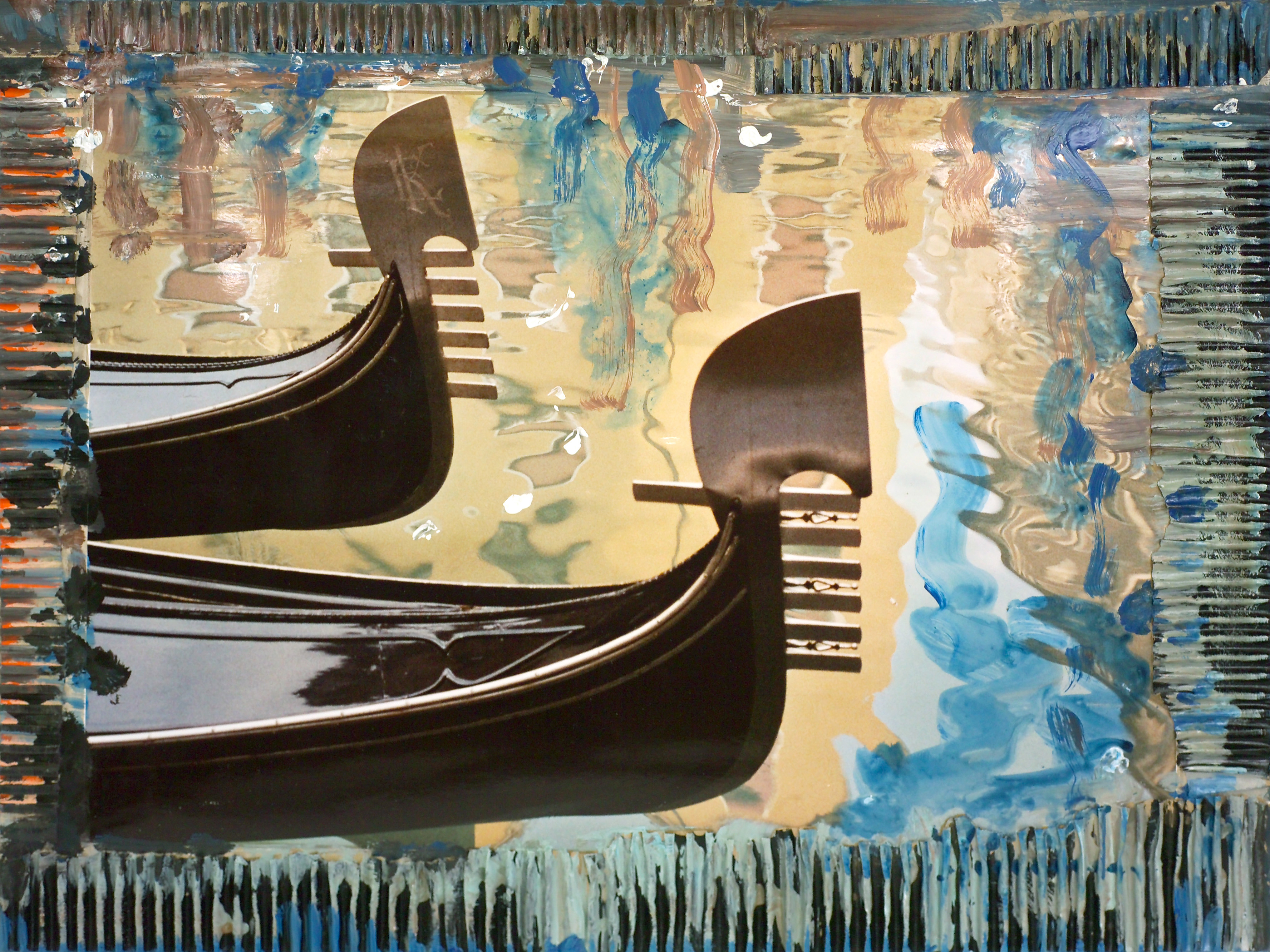 Gondeln Venedig/Collage   Erwin Kneidinger